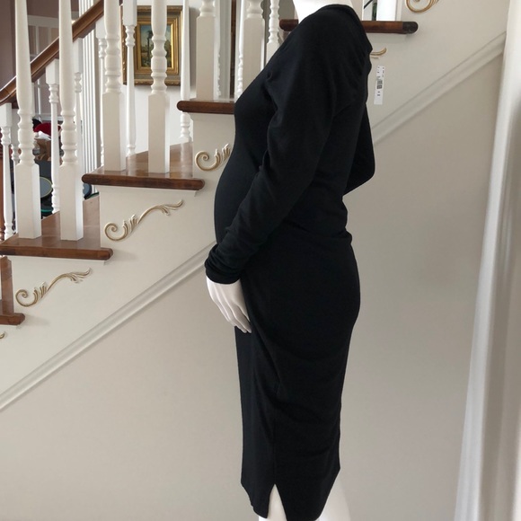 Motherhood Maternity Black Long Sleeve Knit Dress - Picture 3 of 8